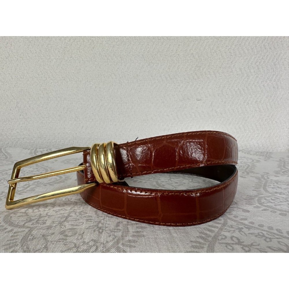 Vintage The Limited belt | Large | Gold starement buckle brown belt